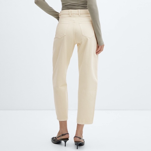 Mango High Waist Slouchy Pants - Ecru - Picture 3 of 8
